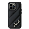 Karl Lagerfeld Diagonal Quilted Script tok iPhone 13 Pro / 13 telefonhoz - fekete