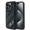 Karl Lagerfeld Diagonal Quilted Script tok iPhone 13 Pro Max készülékhez - fekete