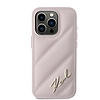 Karl Lagerfeld Diagonal Quilted Script tok iPhone 15 Pro Max készülékhez - rózsaszín