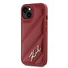 Karl Lagerfeld Diagonal Quilted Script tok iPhone 15/14/13 telefonhoz - piros