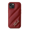 Karl Lagerfeld Diagonal Quilted Script tok iPhone 15/14/13 telefonhoz - piros