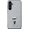 Karl Lagerfeld Fixed Glitter Ikonik Logo fém tűs tok Samsung Galaxy A35-höz - ezüst