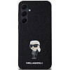 Karl Lagerfeld Fixed Glitter Ikonik Logo fém tűs tok Samsung Galaxy A35-höz - fekete