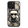 Karl Lagerfeld Flower Ikonik Karl tok iPhone 13 Pro / iPhone 13-hoz - szürke