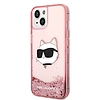 Karl Lagerfeld Glitter Choupette Head tok iPhone 14 Plus készülékhez - rózsaszín