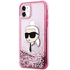 Karl Lagerfeld Glitter Karl Head iPhone 11/XR tok - rózsaszín