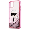 Karl Lagerfeld Glitter Karl Head iPhone 11/XR tok - rózsaszín