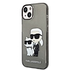 Karl Lagerfeld Glitter Karl&Choupette tok iPhone 14 Plus-hoz - fekete