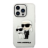 Karl Lagerfeld Glitter Karl&Choupette tok iPhone 14 Pro-hoz - átlátszó