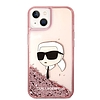 Karl Lagerfeld Glitter Karl´s Head tok iPhone 14 Plus-hoz - rózsaszín