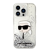 Karl Lagerfeld Glitter Karl´s Head tok iPhone 14 Pro Max készülékhez - ezüst