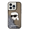 Karl Lagerfeld Glitter Karl´s Head tok iPhone 14 Pro Max készülékhez - fekete