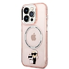 Karl Lagerfeld Iconic Karl&Choupette MagSafe tok iPhone 14 Pro-hoz - rózsaszín