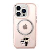 Karl Lagerfeld Iconic Karl&Choupette MagSafe tok iPhone 14 Pro-hoz - rózsaszín