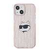 Karl Lagerfeld IML Choupette fej és monogram tok iPhone 14/15/13 telefonhoz - rózsaszín