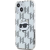 Karl Lagerfeld IML Choupette fej és monogram tok iPhone 15/14/13 telefonhoz - átlátszó