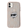 Karl Lagerfeld IML Choupette Head & Monogram tok iPhone 11 / Xr telefonhoz - rózsaszín