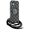 Karl Lagerfeld IML Crossbody Monogram Karl & Choupette Head MagSafe iPhone 16 tok - fekete