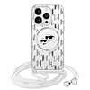 Karl Lagerfeld IML Crossbody Monogram Karl & Choupette Head MagSafe iPhone 16 tok - átlátszó