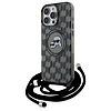 Karl Lagerfeld IML Crossbody Monogram Karl & Choupette Head MagSafe tok iPhone 16 Pro készülékhez - fekete