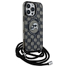 Karl Lagerfeld IML Crossbody Monogram Karl & Choupette Head MagSafe tok iPhone 16 Pro készülékhez - fekete