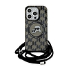 Karl Lagerfeld IML Crossbody Monogram Karl & Choupette Head MagSafe tok iPhone 15 Pro készülékhez - fekete