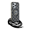 Karl Lagerfeld IML Crossbody Monogram Karl & Choupette Head MagSafe tok iPhone 15 Pro készülékhez - fekete