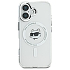 Karl Lagerfeld IML Metal Choupette Head MagSafe tok iPhone 16 Plus-hoz - fehér