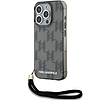 Karl Lagerfeld IML Mono KL Pattern & Cord tok iPhone 15 Pro Max készülékhez - fekete