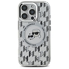 Karl Lagerfeld IML Monogram Karl & Choupette Head MagSafe iPhone 16 Pro tok - átlátszó