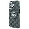 Karl Lagerfeld IML Monogram Karl & Choupette Head MagSafe iPhone 16 tok - fekete