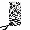 Karl Lagerfeld IML Zebra Pattern & Cord tok iPhone 15 Pro Max telefonhoz - fekete