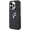 Karl Lagerfeld Karl&Choupette Glitter MagSafe tok iPhone 15 Pro-hoz - fekete