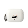 Karl Lagerfeld KLAP2RUNCHH AirPods Pro 2 borító fehér/fehér szilikon Choupette Head 3D