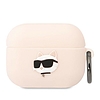 Karl Lagerfeld KLAPRUNCHP AirPods Pro borító rózsaszín/rózsaszín szilikon Choupette Head 3D