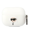 Karl Lagerfeld KLAPRUNIKH AirPods Pro borító fehér/fehér szilikon Karl Head 3D