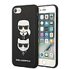 Karl Lagerfeld KLHCI8SAKICKCBK iPhone 7/8 / SE 2020 / SE 2022 fekete/fekete keménytok Saffiano Karl&Choupette Head