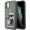 Karl Lagerfeld KLHCN61HNKCTGK iPhone 11 / Xr 6.1" fekete/fekete keménytok Gliter Karl&Choupette