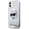 Karl Lagerfeld KLHCN61LNCHCS iPhone 11/ XR ezüst/ezüst keménytok Glitter Choupette Head