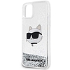 Karl Lagerfeld KLHCN61LNCHCS iPhone 11/ XR ezüst/ezüst keménytok Glitter Choupette Head