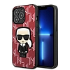 Karl Lagerfeld KLHCP13LPMNIKPI iPhone 13 Pro / 13 6.1" kemény tok, piros/piros Monogram Ikonik Patch