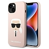 Karl Lagerfeld KLHCP14MSLKHLP iPhone 14 Plus 6.7" kemény tokos rózsaszín / rózsaszín szilikon Karl fej