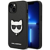 Karl Lagerfeld KLHCP14SSAPCHK iPhone 14 6.1" kemény tok, fekete/fekete Saffiano Choupette fejtapasz