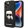 Karl Lagerfeld KLHCP14XSLKHBK iPhone 14 Pro Max 6.7 hüvelykes keménytok, fekete / fekete szilikon Karl fej