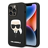 Karl Lagerfeld KLHMP14LSLKHBK iPhone 14 Pro 6.1" keményház, fekete / fekete szilikon Karl´s Head Magasafe