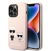 Karl Lagerfeld KLHMP14LSSKCI iPhone 14 Pro 6.1" keményház világos rózsaszín / világos rózsaszín szilikon Karl & Choupette Magsafe