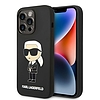 Karl Lagerfeld KLHMP14XSNIBCCK iPhone 14 Pro Max 6.7" kemény tokos fekete/fekete szilikon Ikonik Magsafe