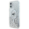 Karl Lagerfeld Liquid Glitter Choupette Head Magsafe iPhone 16 tok - átlátszó