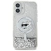 Karl Lagerfeld Liquid Glitter Choupette Head Magsafe iPhone 16 tok - átlátszó