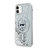 Karl Lagerfeld Liquid Glitter Choupette Head MagSafe tok iPhone 11 / Xr készülékhez - átlátszó